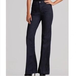 J Brand High Rise Boot Cut Jeans Dark Wash Patch Pockets size 29